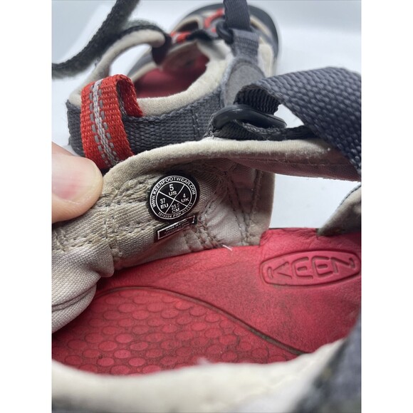 KEEN Womens 5 Venice H2 C Magnet Fiery Sport Sandals Gray Red Hiking - Picture 6 of 7